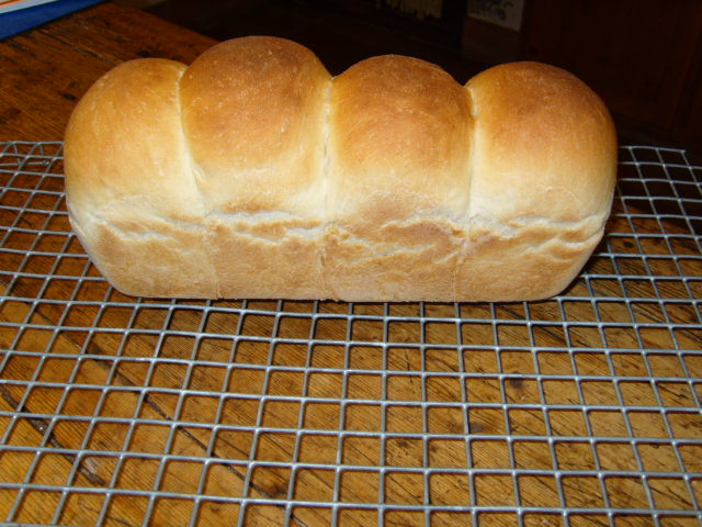 pan de molde inglés, al salir del horno