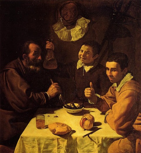 El almuerzo-Breakfast-Three Men at a Table [640x480].jpg