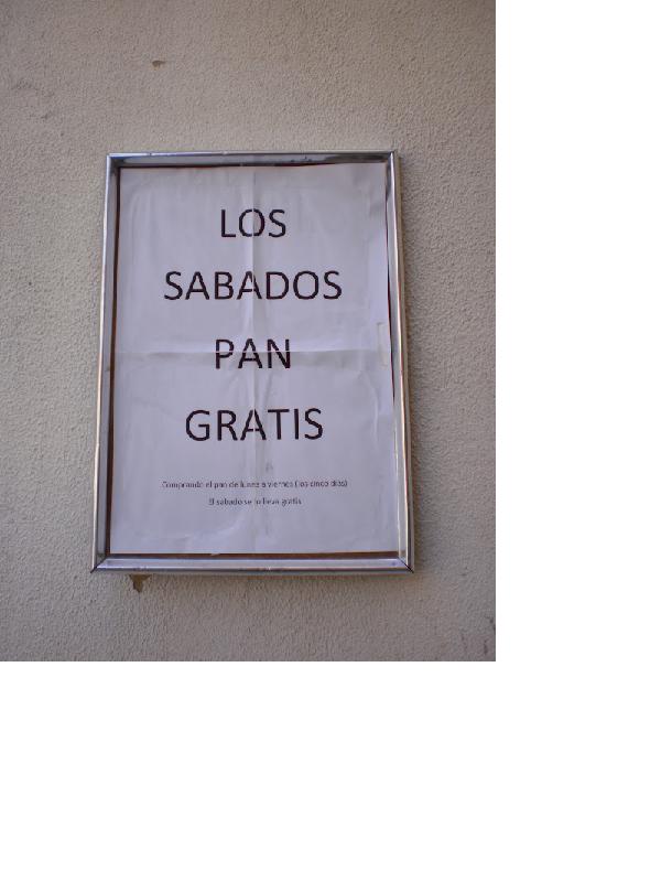 El sábado pan gratis.JPG