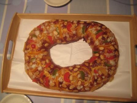 El roscón recién sacado del horno.