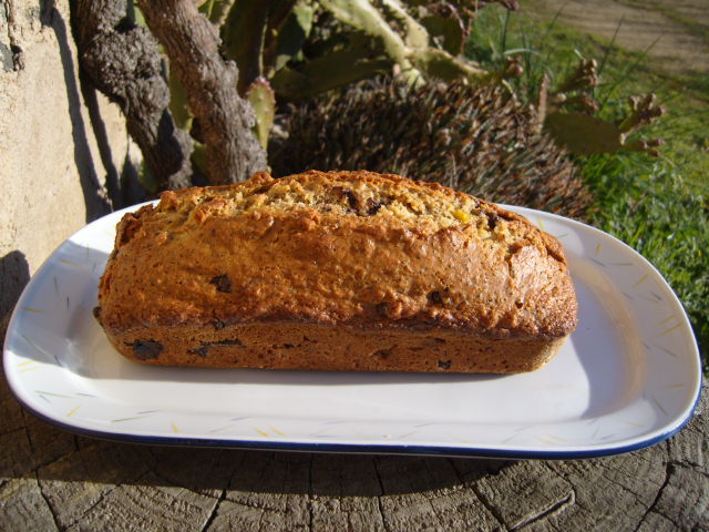 186 Cake au levain con plátano y chocolate.JPG