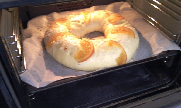 al entrar en el horno