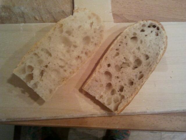 Baguette corte horizontal.